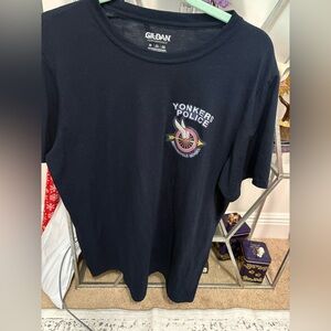 Gildan Performance Yonkers Police Motorcycle School short sleeve t-shirt blue L